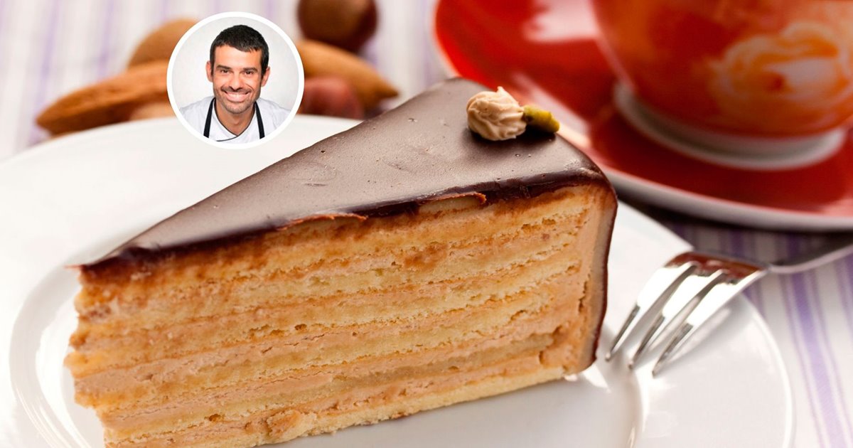 Cómo hacer la tarta de manzana y natillas del chef Enrique Sánchez