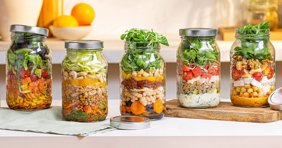 Ensaladas en tarro de cristal, la nueva tendencia saludable - Blog del DiR